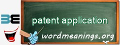 WordMeaning blackboard for patent application